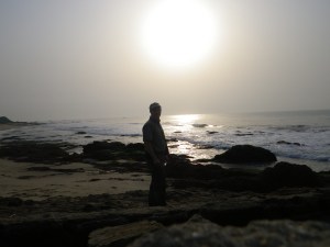 Rocky coast of Ghana, west Africa
