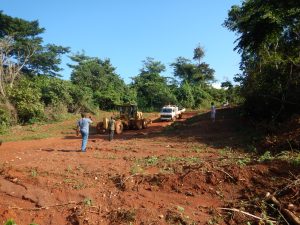 Road through the hills of Ghana, west Africa